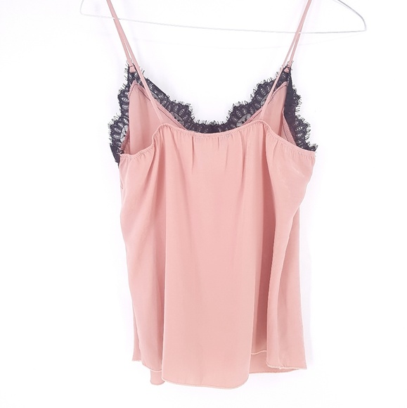 New! Dusty Rose Delicate Satin Lace Camisole Top - Picture 2 of 7